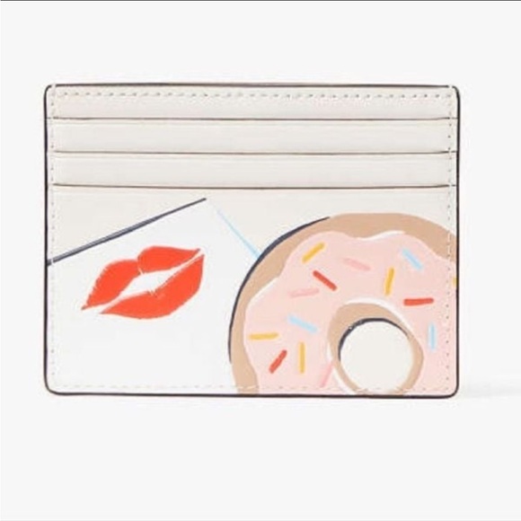 Kate Spade Coffee Break Donut Slim Card Holder / Wallet - Picture 4 of 7